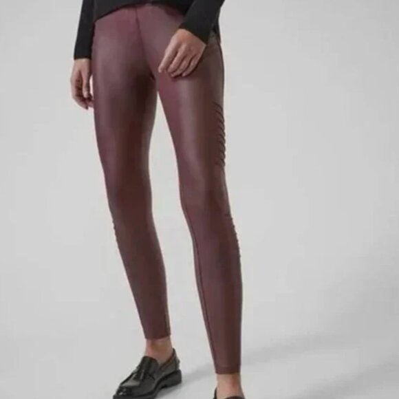 Athleta Pants - Athleta Delancy Gleam Moto Tight M